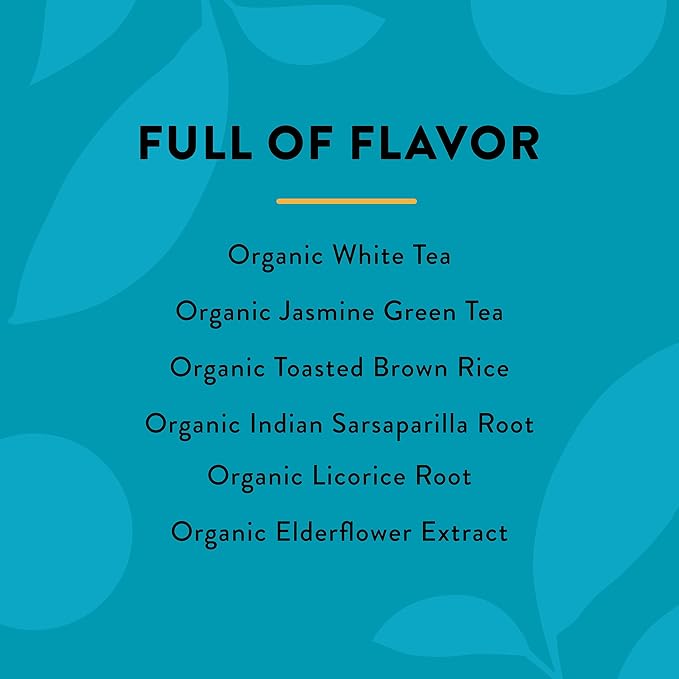 Choice Organic Teas White Elderflower Tea - Organic White & Green Tea - 16 Tea Bags (Pack of 1)