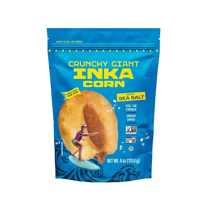 Inka Corn Nuts, Gluten Free Roasted Giant Corn, Original Flavor, 4 Ounce (Pack of 6)