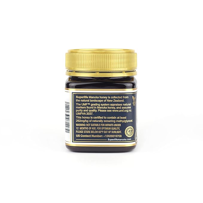 SuperLife - Manuka Honey MGO 263+ (UMF 10+) 250g, Raw Honey, Pure & Unpasteurised Monofloral New Zealand Honey