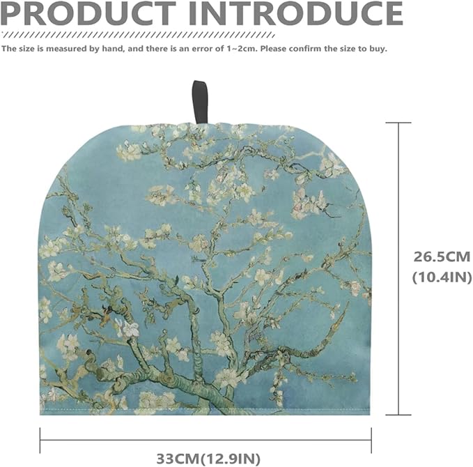 Apricot Blossom Print Tea Cozy Creative Insulated Tea Cosy Extra Thick Home Kitchen Decoration Creative Gifts Dust Teapot Cover Kitchen Accessories for Travel