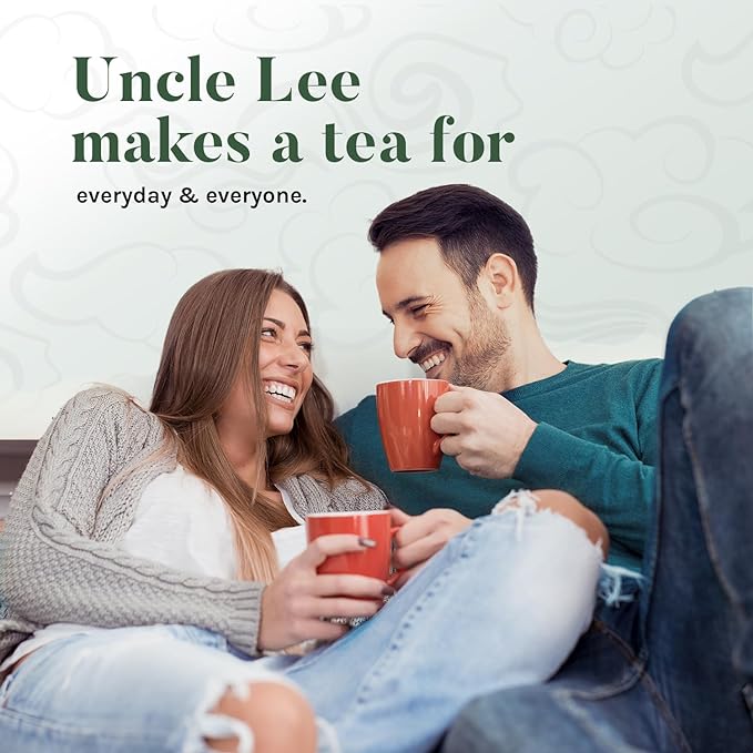 Uncle Lee's Organic White & Green Tea Variety 2-Pack (206 Individually Wrapped Bags) – Lightly Caffeinated Bulk Teas for Home, Office, Camping
