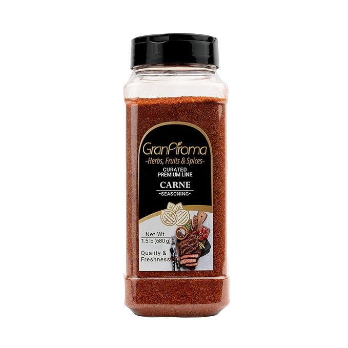 GranAroma Carne Seasoning, Authentic Spice Blend, Delicious Taste, Dry Rubs & Meat Dishes (1.5 Pound)