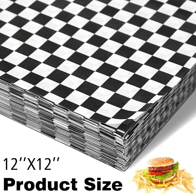 Sieral 5000 Sheets Sandwich Wrap Sheet 12 x 12 Inch Wax Paper Bulk Fast Food Basket Liners Disposable Parchment Paper Grease Resistant for Party Restaurant Wrapping(Colorful)