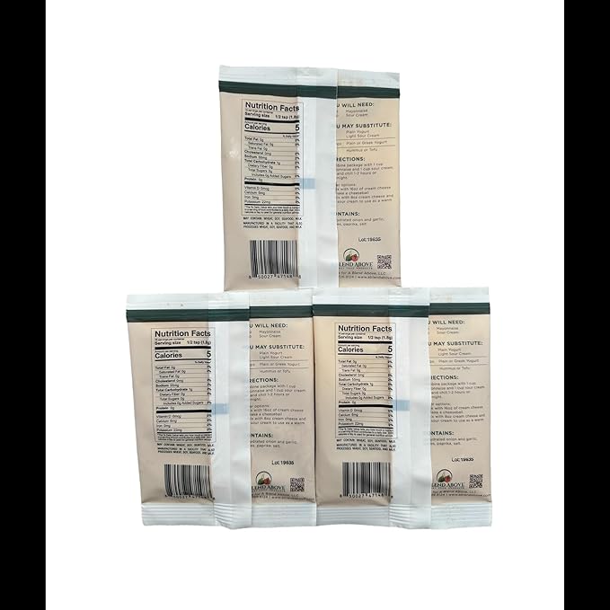 A Blend Above Taco Dip Mix, 3 pack, 1 oz. Each, Makes 16 Ounces, Gluten-Free, No MSG, All Natural, No Preservatives, Vegan Friendly, Keto Friendly, Vegetable Dip, Chip Dip, Low Carb, Easy to Make