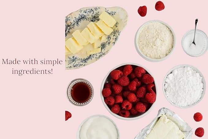 Classic Almond Raspberry Cookies- Gourmet Jam-Filled Linzer Cookies, 100% Egg-Free & Vegetarian, Handmade with Almond Shortbread & Real Raspberry Jam, No Preservatives, 6 oz Pack