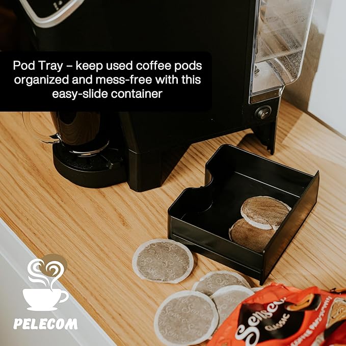 PeleCafe Coffee Machine – Compatible with Senseo Pods – Fast Brewing Single-Serve Coffee Maker with Rich Flavor Extraction, Crema Layer, Space-Saving Sleek Design, Barista-Quality Taste