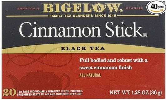 Bigelow Tea Black Tea Cinnamon Stick (2 Boxes 40 Total Bags)