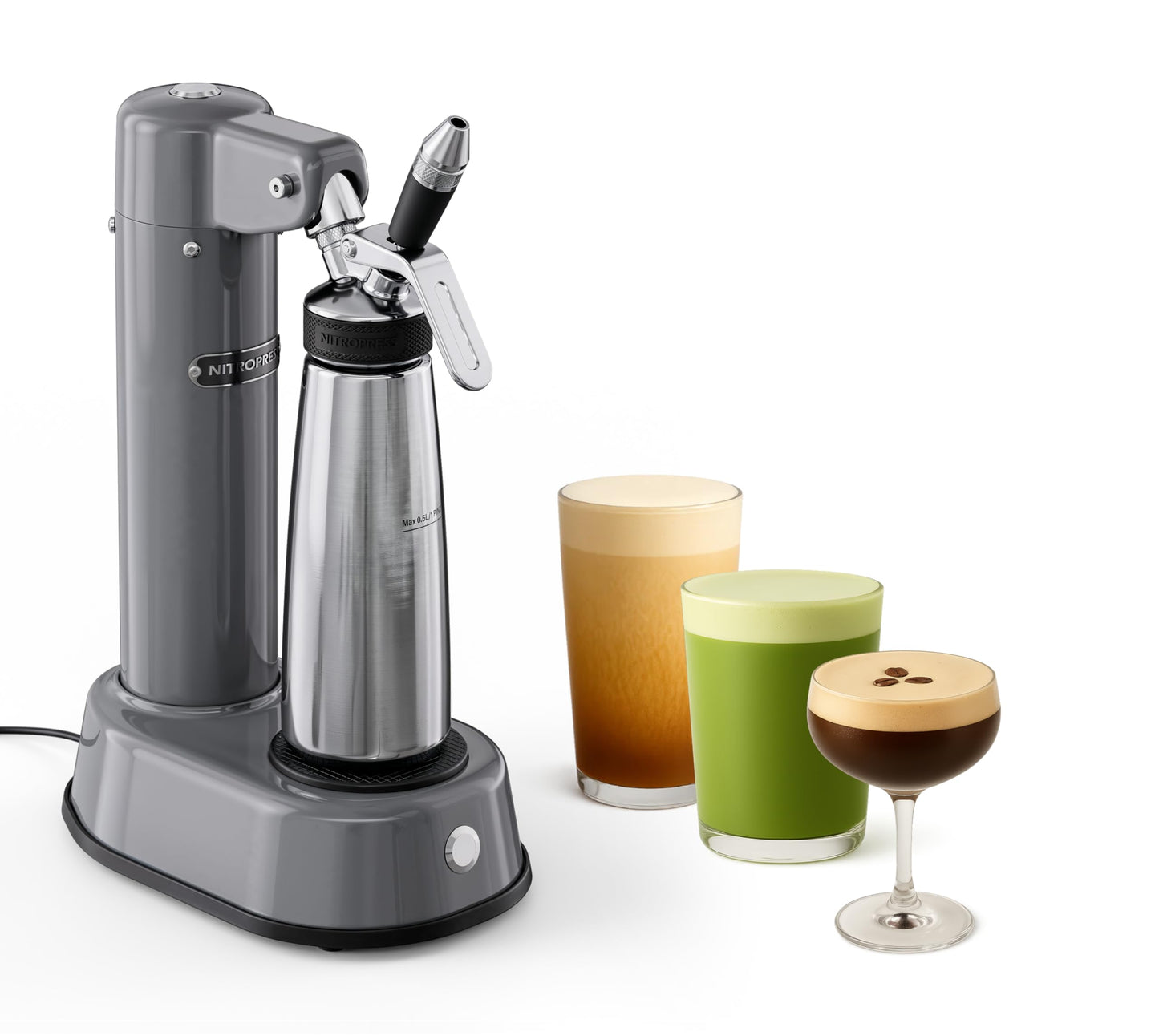 NitroPress DS Electric Nitro Cold Brew Coffee & Cocktail Maker Machine