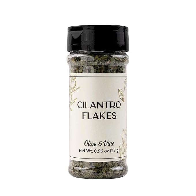 Olive & Vine Cilantro Flakes, Fresh & Zesty, For Tacos & Salsas, Rich Tradition, Authentic Taste, For Global Recipes (0.96 Ounce)