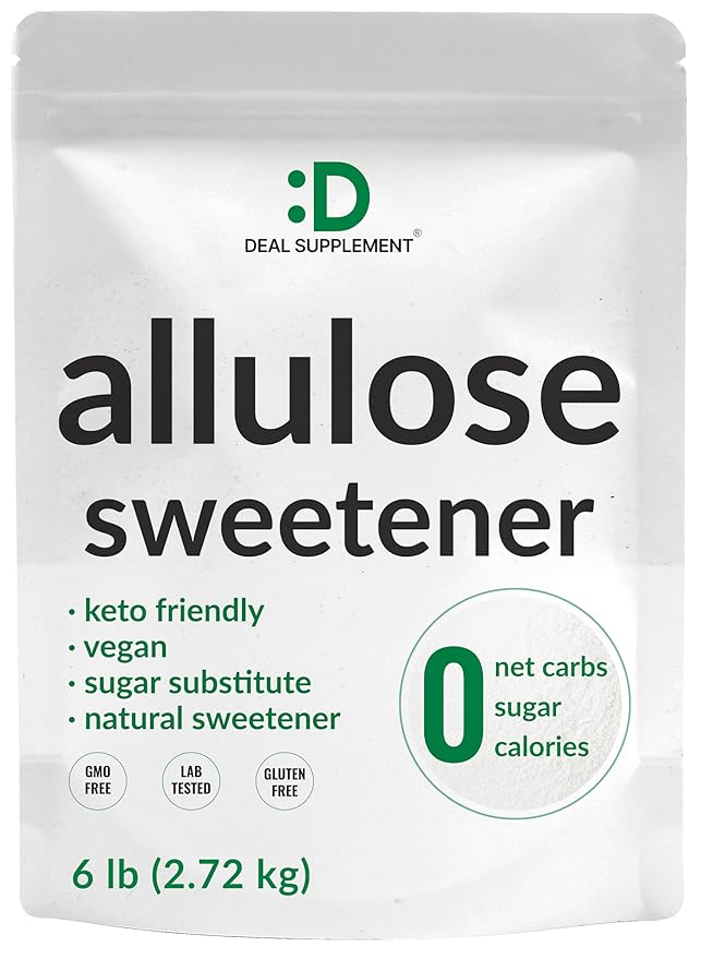 Allulose Sweetener 6 Pounds ??Natural Sugar Substitutes, No Aftertaste ??Keto Friendly, Vegan, Zero Net Carb, Zero Calorie ??Great for Cooking & Baking
