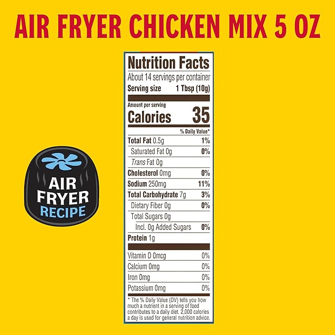 Louisiana Fish Fry, Air Fryer Chicken Coating Mix, 5 oz (Pack of 6) Each Box Coats 2 lbs of Chicken - Easy to Cook Air Fried Chicken - Crispy Texture, Delicious Flavor