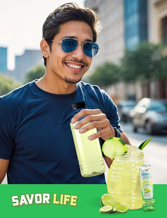Electrolyte Drink Mix ??Cucumber Limeade Agua Fresca Flavor | Sugar-Free Hydration Powder with Coconut Water & Minerals | 15 Single-Serve Stick Packs, Low Calorie, Natural Flavor