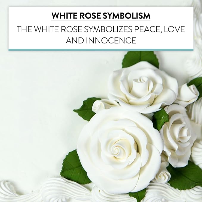 Global Sugar Art Exquisite Edble Rose & Leaf Sugar Cake Flowers Tray White, Unwired by Chef Alan Tetreault