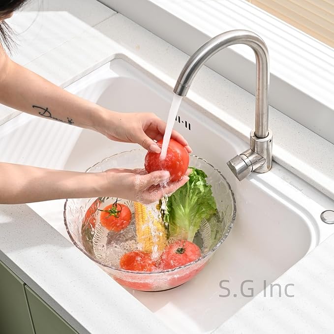 S.G Premium Quality Plastic Punch Bowl - 2 Gallon Clear Plastic Punch Bowl - Embroidered Design 8 Quart Serving Bowl. (Punch Bowl Only)