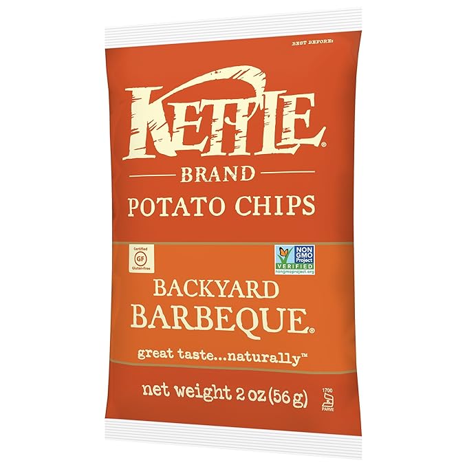 Kettle Brand Potato Chips, Backyard Barbeque, 2 Ounce Bag (Pack of 24)