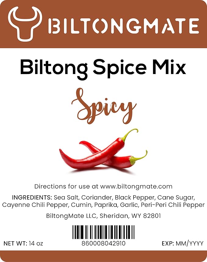 BiltongMate Biltong Spice Mix (Spicy) 14oz