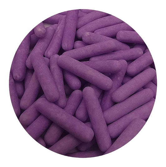 NCS Matte Purple Large Shaped Rod Decorative Cake or Cupcake Edible Topper, 8 ounces