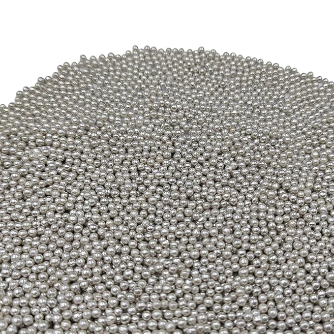 Homankit Silver Nonpareils Sprinkles Edible Cookie Decorations Mini Pearls for Decorating Cake, Baking, Cupcake Toppers, Ice Cream, Donuts 3.88 Ounce