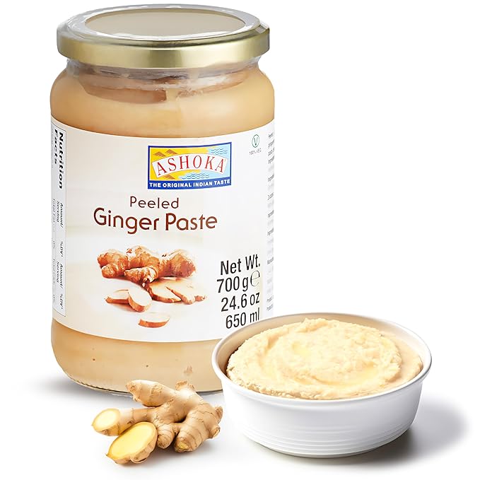 Ashoka Authentic Ginger Paste | Vegan | Gluten-Free | Kosher Certified | Non-GMO | Made from Premium Indian Spices | Great for Cooking Flavorful Food | 700 Grams (Pack of 1)
