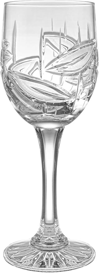 Barski Wine - Glass - Cordial - Sherry - Set of 6 - Glasses - Crystal - Hand Cut - Stemmed - 4 Oz. - Great for Wine - Liquor - Made in Europe