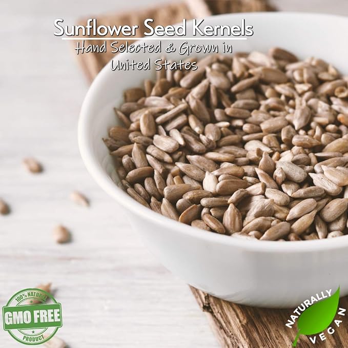 Unsalted Sunflower Seed Kernels by Gerbs – 2 LBS - Top 11 Food Allergen Free & Non GMO - Premium Dry Roasted Shelled Sunflower Seeds – COG USA