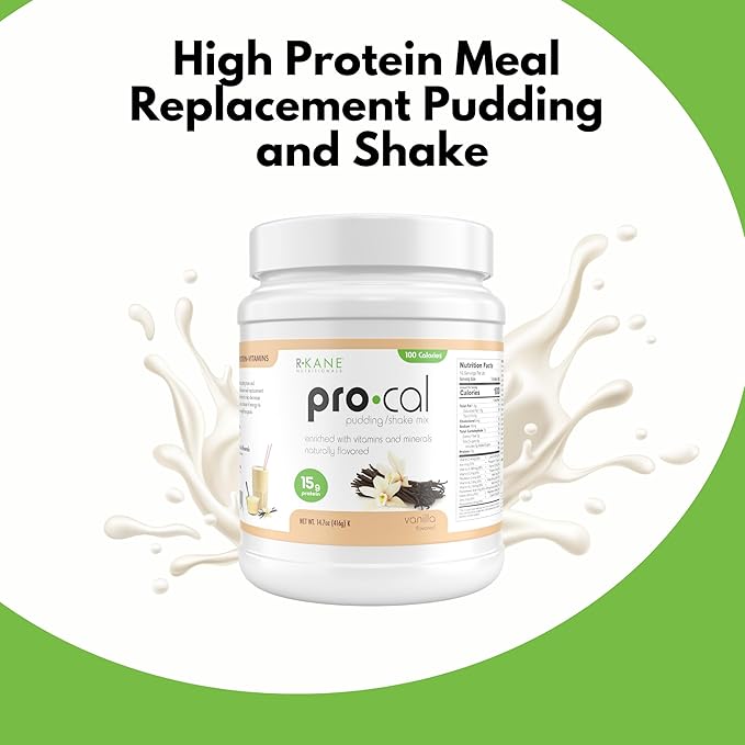 Pro-Cal Vanilla Meal Replacement Powder, 16.4 oz ??High Protein, Low Calorie Shake & Pudding Mix ??16 Servings, Delicious & Easy to Prepare ??Supports Healthy Weight Management, Vanilla