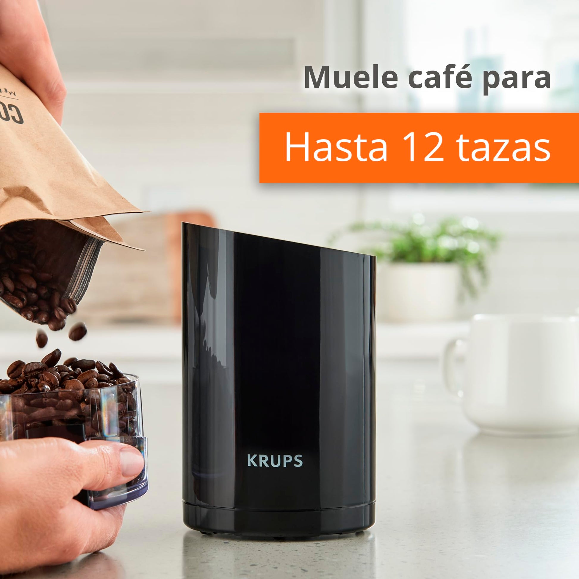 KRUPS Precision Electric Coffee Grinders, 3 oz Capacity, 200W Motor, Stainless Steel Blades for