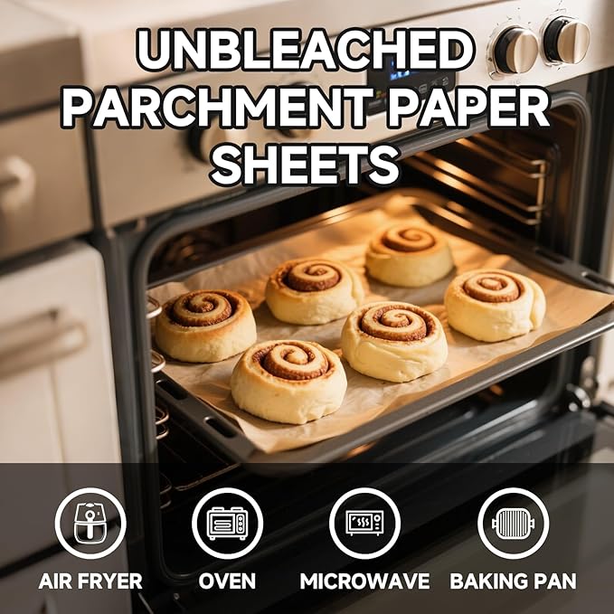100Pcs Sourdough Parchment Paper for Dutch Oven, 15.75x11.81" Precut Brown Parchment Papers, Unbleached and Non-Stick Baking Paper Sheets, Dutch Oven Liners for Sourdough Bread