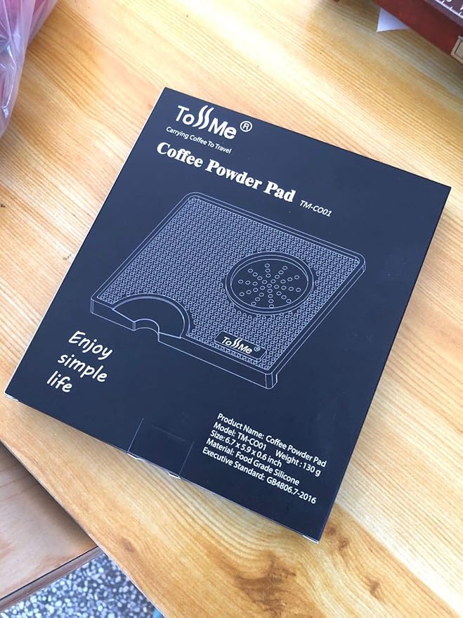 Tamper Mat for Espresso Station - Silicone Coffee Tamping Pad, TM-CO01 Black