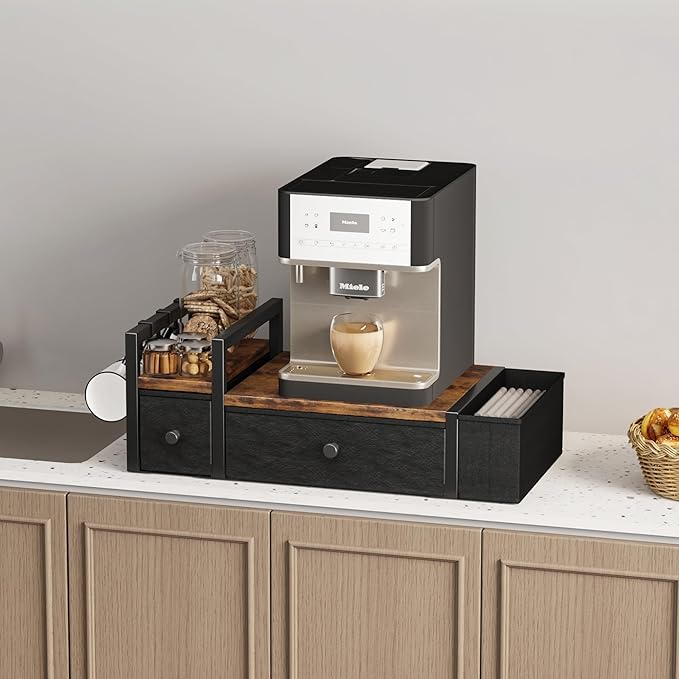 Homeiju Coffee Pod Drawers - K Cup Organizer, Nespresso Pods Holder with Mug Rack, Coffee Holder for Countertop, 52 Capacity Pods, Suitable for Kitchens, Offices and Coffee Bars竊늁atent Pendingç«?,<div>
