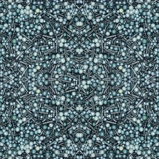 Confect Fusion Mashup Sprinkles ??Metallic Blue Pearl Beads Mix for Cake & Cupcake Decorating ??Edible Baking Topping Decorations ?밮egan, Gluten-Free, Nut-Free, Soy-Free, Dairy-Free, Palm Oil-Free ??4.2 Oz