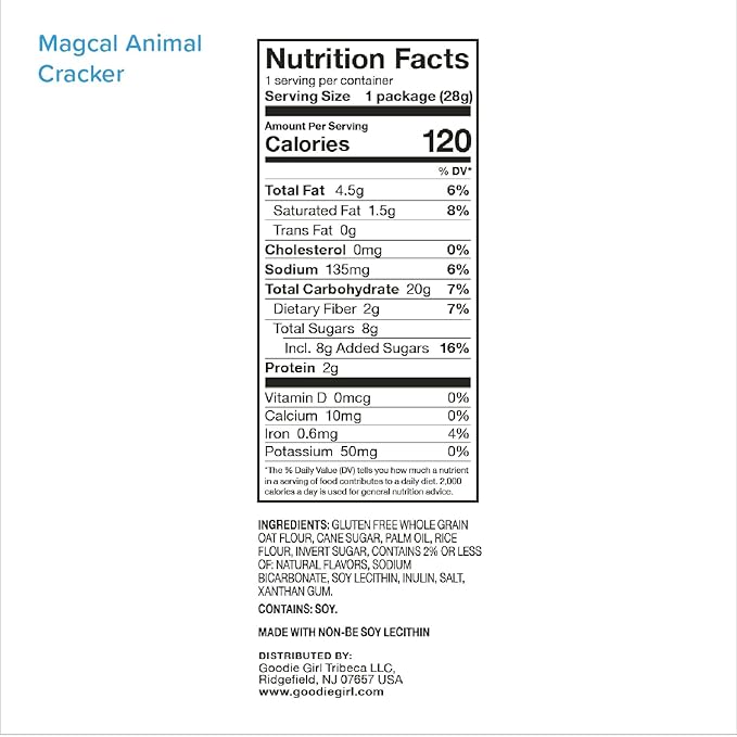 Goodie Girl Magical Animal Crackers Snack Packs – Gluten Free, Peanut Free, Dairy Free, Egg Free – 120 Calories Each – 10 Individual Packs