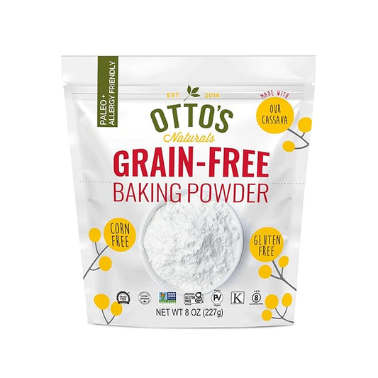 Otto's Naturals Grain-Free Baking Powder, Non-GMO, Corn-Free, Nightshade-Free (Potato-Free), Double-Acting, Aluminum-Free, Paleo, AIP, 8 oz Resealable