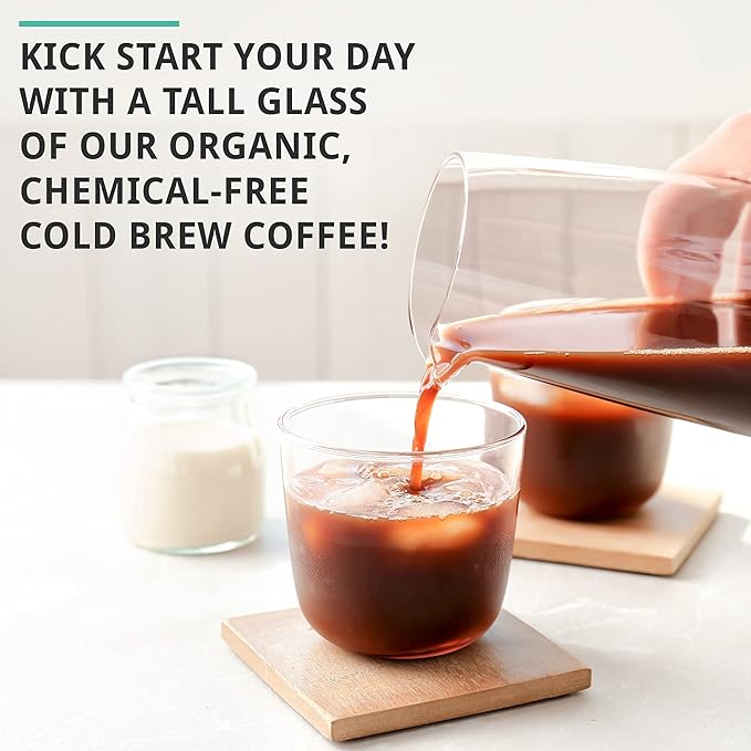 Cold Brew Organic Coarse Ground Coffee, Colombian Supremo, Dark Roast, Coarse Grind for Cold Brew Coffee & French Press, 2 LB