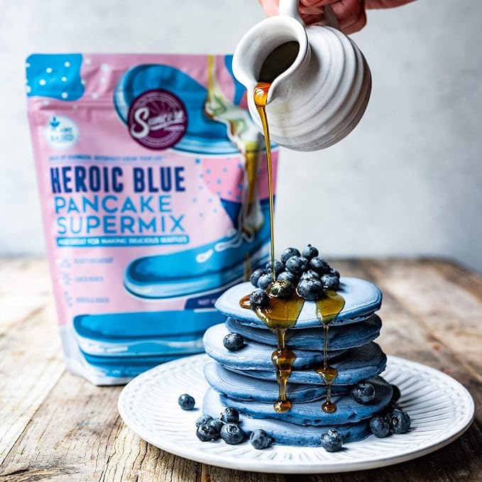 Suncore Foods Heroic Blue Spirulina Pancake & Waffle Mix, Non-GMO, 20oz (1 Pack)
