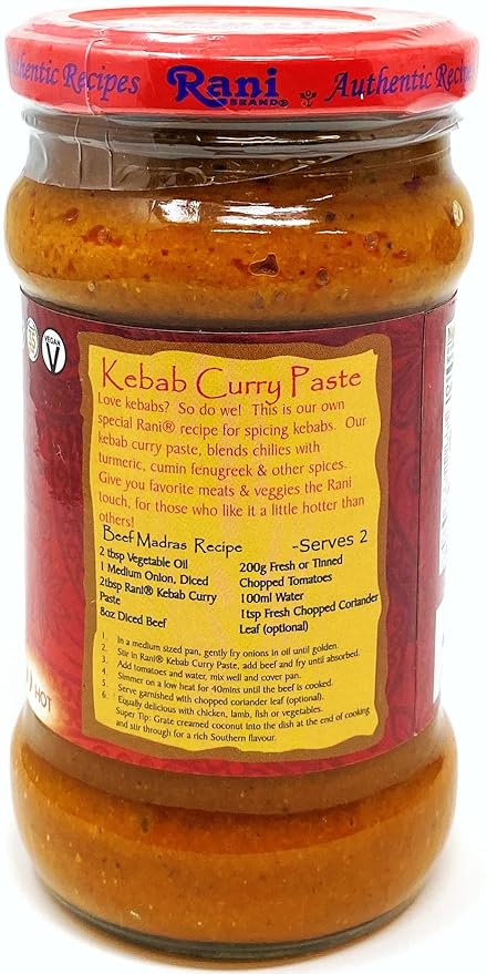 Rani Kebab Masala Paste for Meat Dishes 10.5oz (300g) Glass Jar ~ All Natural | Vegan | No Colors | Gluten Free | NON-GMO | Indian Origin