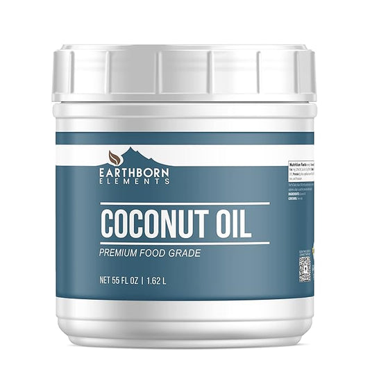Earthborn Elements Coconut Oil (55 fl oz), Non-Hydrogenated, Food Grade, Always Pure