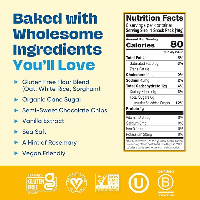 Partake Gluten Free Crunchy & Soft Baked Chocolate Chip Cookies Variety Pack - Vegan - Free From the Top 9 Allergens Including Dairy, Wheat, Soy, Eggs, & Peanuts - Non GMO - Safe School & Office Snack (5 Pack, 5.5oz Boxes)