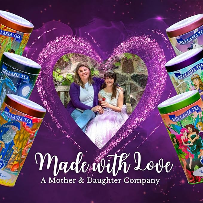 Cloud Catcher by Bellasia Tea. Raspberry Herbal Caffeine-Free Tea for Kids! Unique Sugar-Free Fruit Tisane Gift for Children! 16 Pyramid Sachets