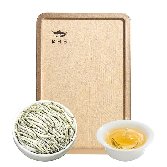 KHS Organic Silver Needle White Tea Grade AAA, 2.47 OZ USDA Certified Chinese Yunnan White Tea Loose Leaf, No Dust Production Workshop, Natural Organic Planting Loose Leaf Tea Perfect for Hot Brew