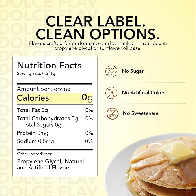 Dolce Flav Butter Extract ??2 Ounce Water-Soluble Kosher, Sugar-Free, Concentrated Imitation Butter Flavor for Baking, Cookies & Frostings, Includes Measured Dropper