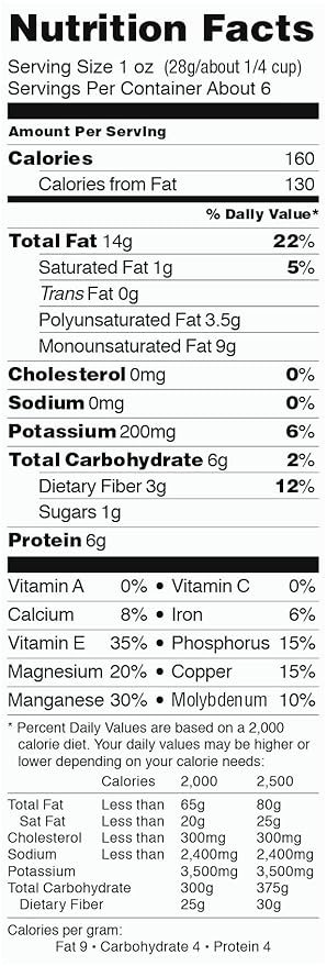 Nature's Eats Whole Natural Almonds 6oz, 6 Ounce (Pack of 7)