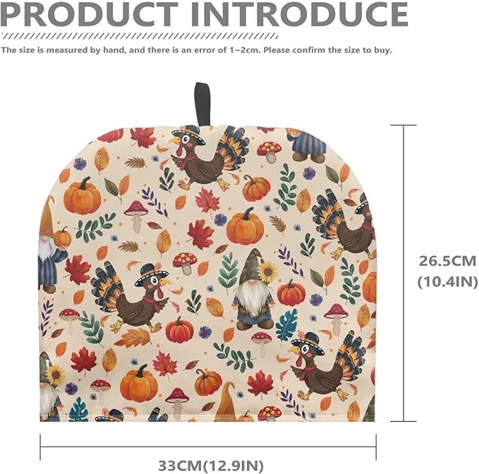 Hudotybom Fall Pumpkin Tea Cozy for Teapot Insulated Large Teapot Cover to Keep Warm Tea Kettle Cover Thanksgiving Fall Kitchen Home Decorations