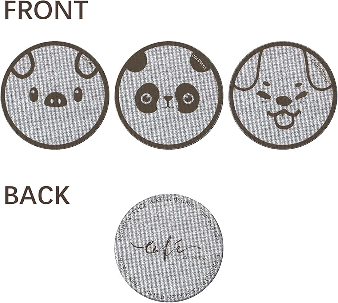 54mm Espresso Accessories Kit, Dosing Funnel and Puck Screen Set, Magnetic Coffee Funnel, 53.5mm Reusable Espresso Puck Screen, Espresso Tools(Panda)