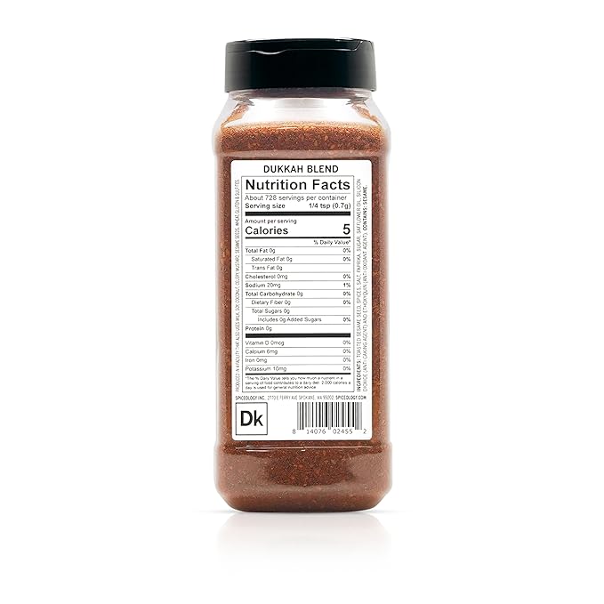 Spiceology ??Dukkah Seasoning ??Nut-Free Spice Blend with Sumac, Sesame, Cumin & Garlic ??Ideal for Meats, Seafood, Vegetables & Rice ??Chef-Crafted & Freshly Ground ??18 oz