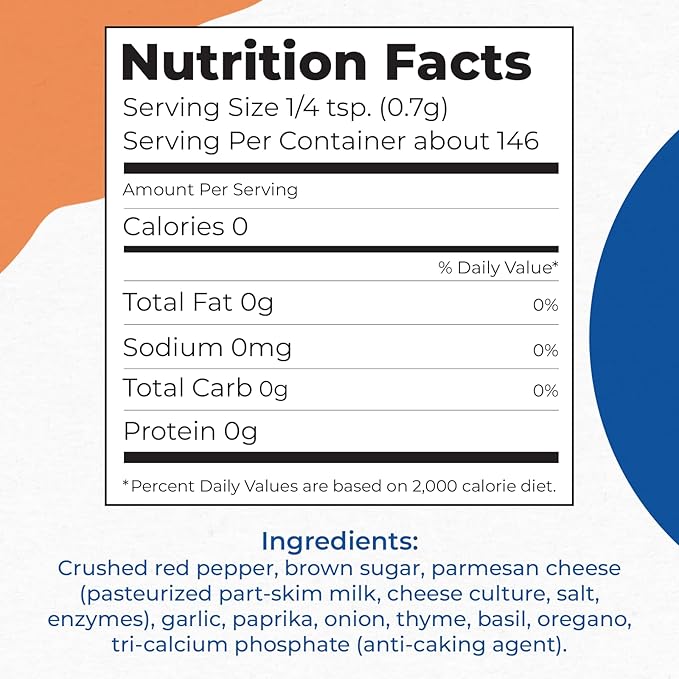 Chef Paul Magic Seasoning Blends Pizza & Pasta Magic Hot & Sweet (Pack of 2) | Italian Seasoning | Parmesan Cheese & Herbs Blend | No Added Salt & Preservatives | Perfect for Pizza, Pasta, Salads | 3.6 Oz (102 g)