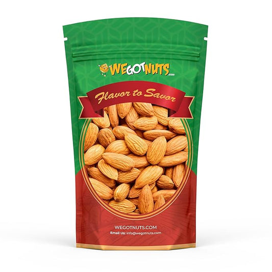 We Got Nuts Jumbo California Almonds 64oz (4 Pounds) (Whole, Naturel, Non Gmo, Shelled, Unsalted)