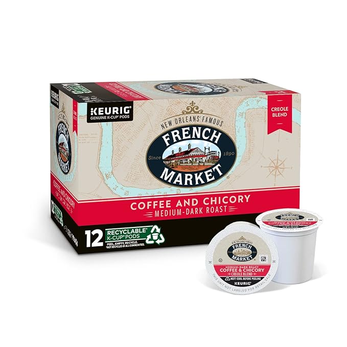 French Market Coffee & Chicory Medium-Dark Roast Single Serve Coffee Pods, 12ct Box (Pack of 3)