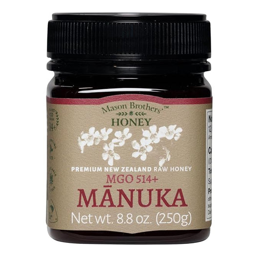 Mason Brothers’ Raw Manuka Honey MGO 514+ | New Zealand Honey, MGO Certified / 8.8oz