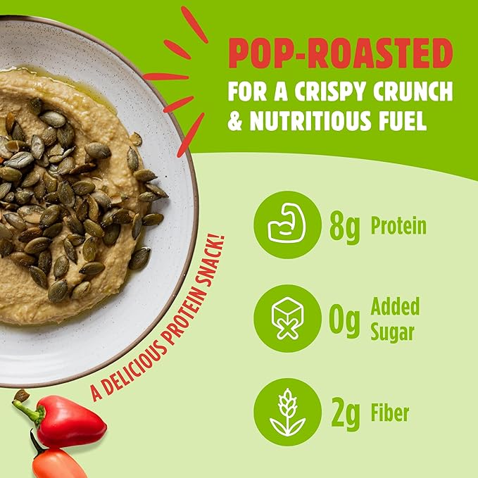 Top Fox Snacks Pumpkin Seeds to Eat (Chile Lime, 3.5 oz – 6 Pack) - Gluten Free Snacks, Healthy Protein Snacks, Keto Friendly Snacks, Allergen Free Snacks, Paleo & Vegan - Organic Pop-Roasted